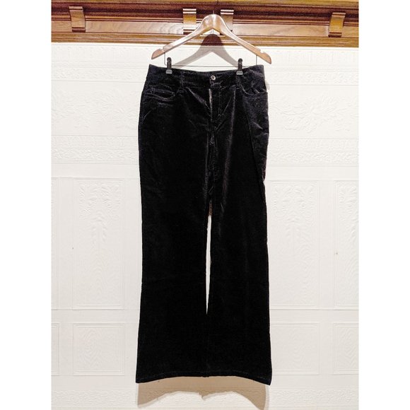 Eivissa Black velvet pants size 10 boot cut legs - Picture 1 of 7